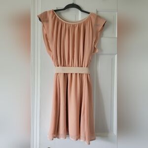 Pink chiffon dress